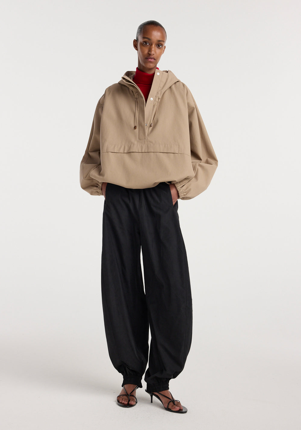 Hooded Anorak Beige